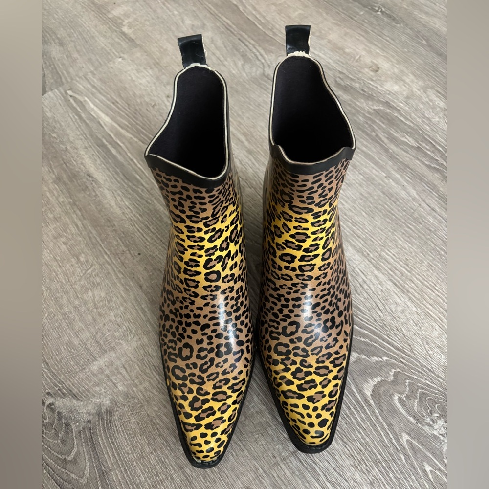 Corkys Ankle Boots with Leopard and Yellow Pattern